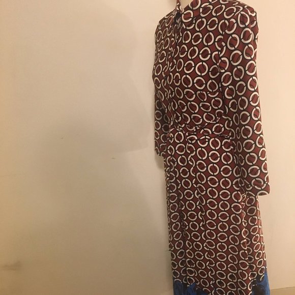 Zara Blue Geometric Floral Dress - Picture 5 of 10